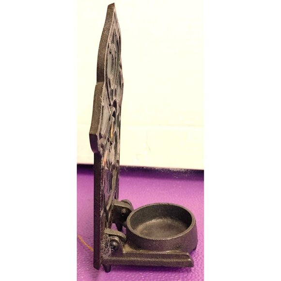 Polish Stained Glass With Foldable Cast Iron Tealight Candle Holder Christmas - Picture 4 of 7